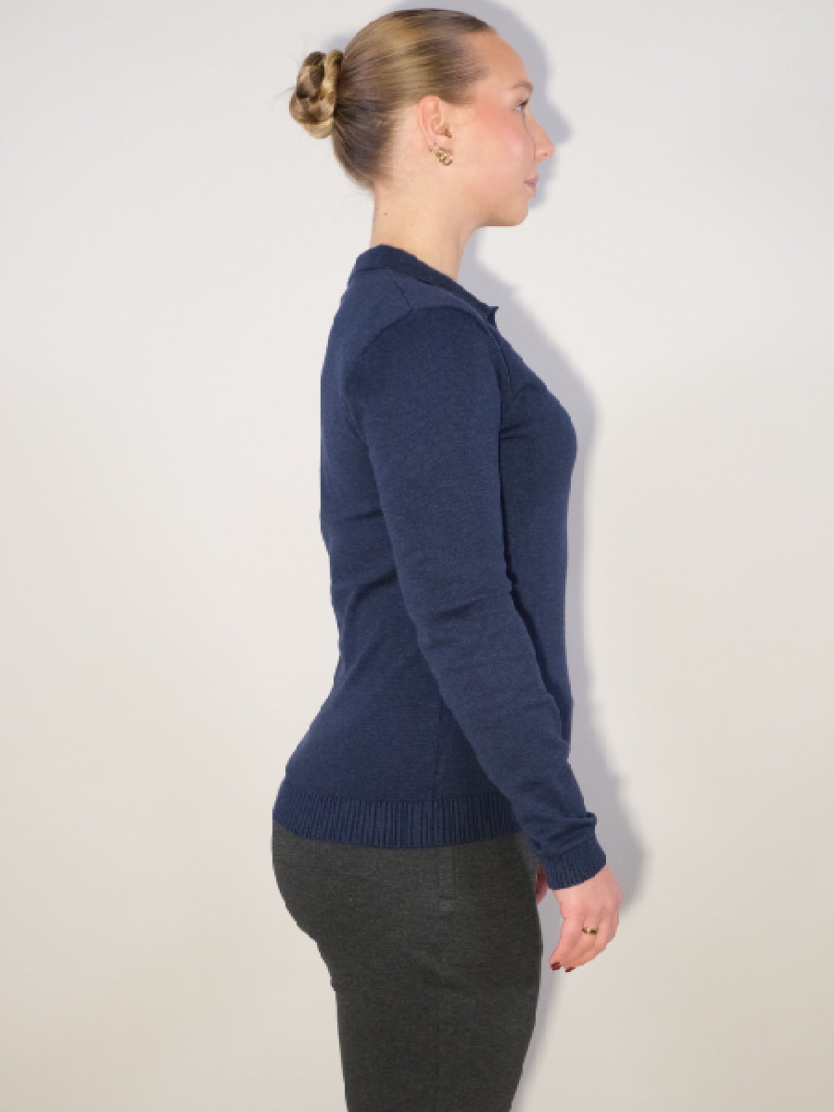 Splitneck polo Dark blue
