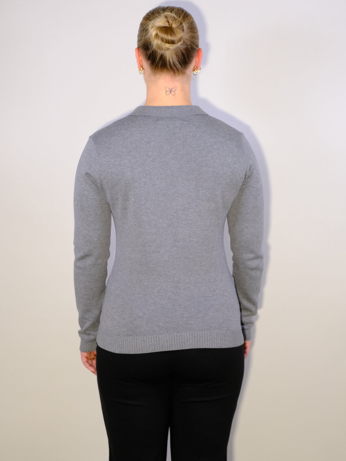 Splitneck polo Grey melange
