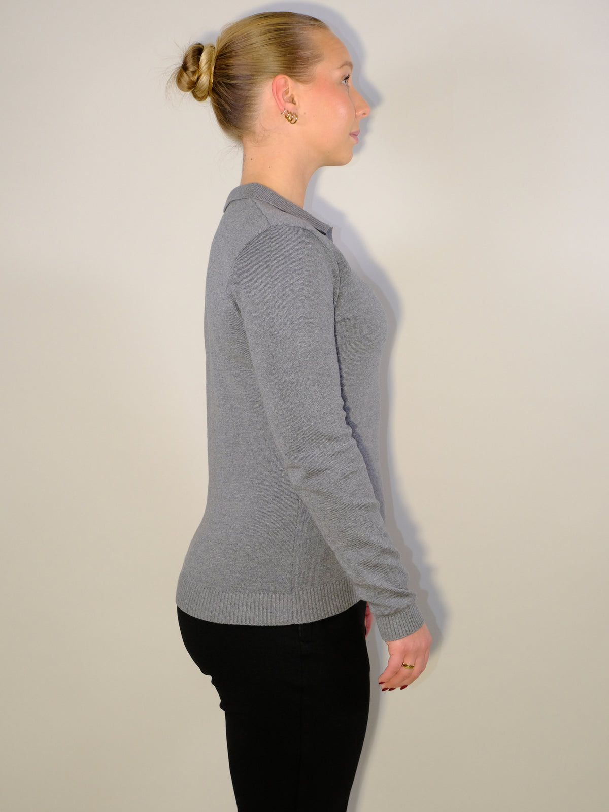Splitneck polo Grey melange
