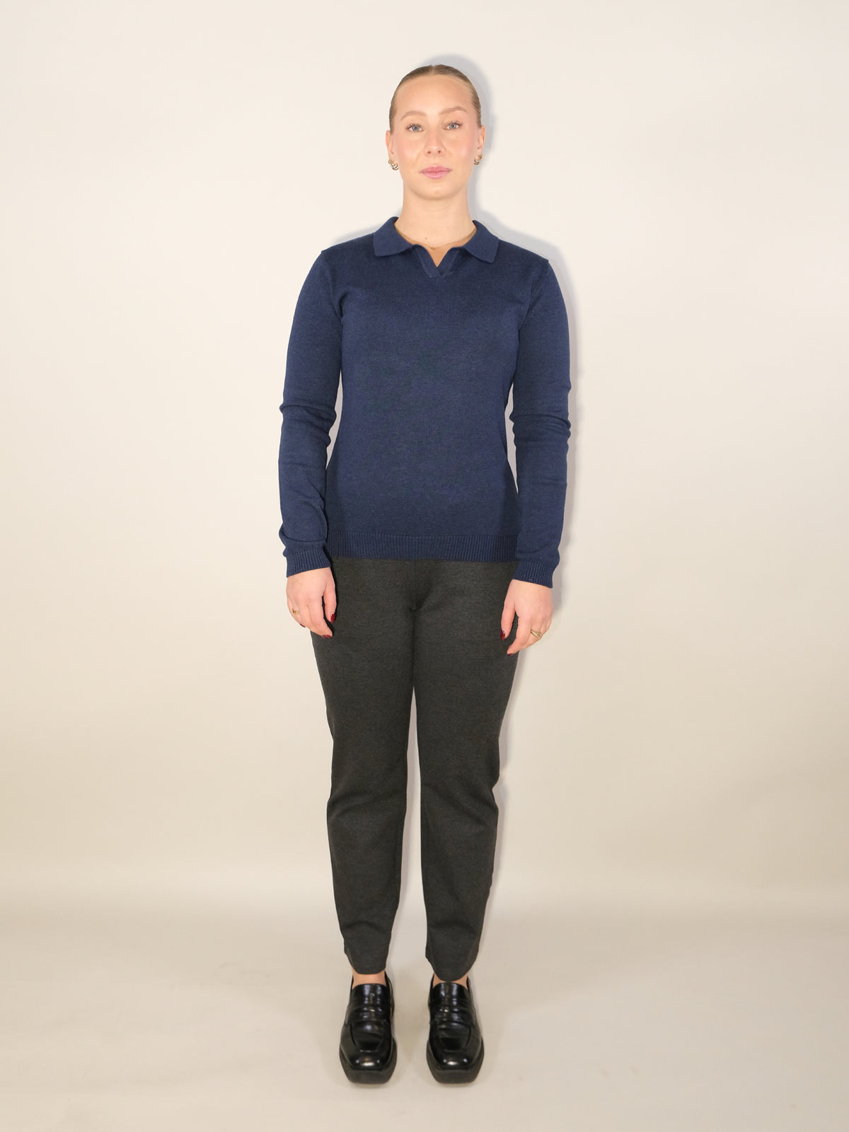Splitneck polo Dark blue
