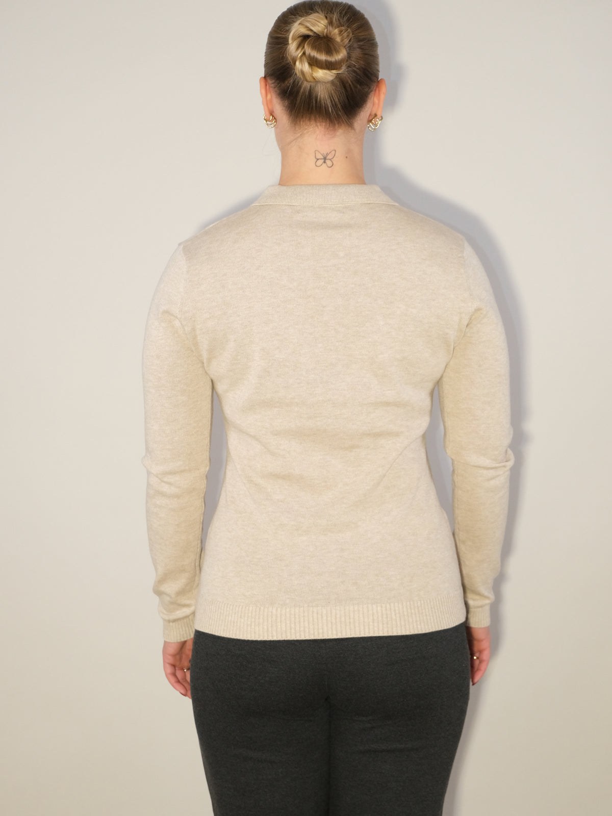 Splitneck polo Sand beige