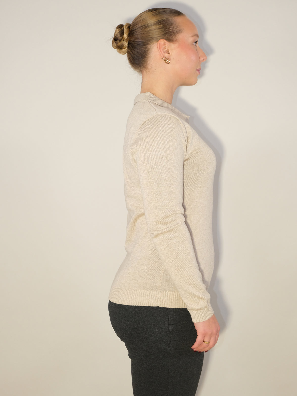 Splitneck polo Sand beige
